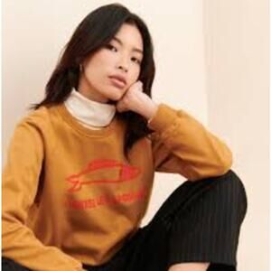 ClareV Liberez Les Sardines Graphic Sweatshirt Womens Small